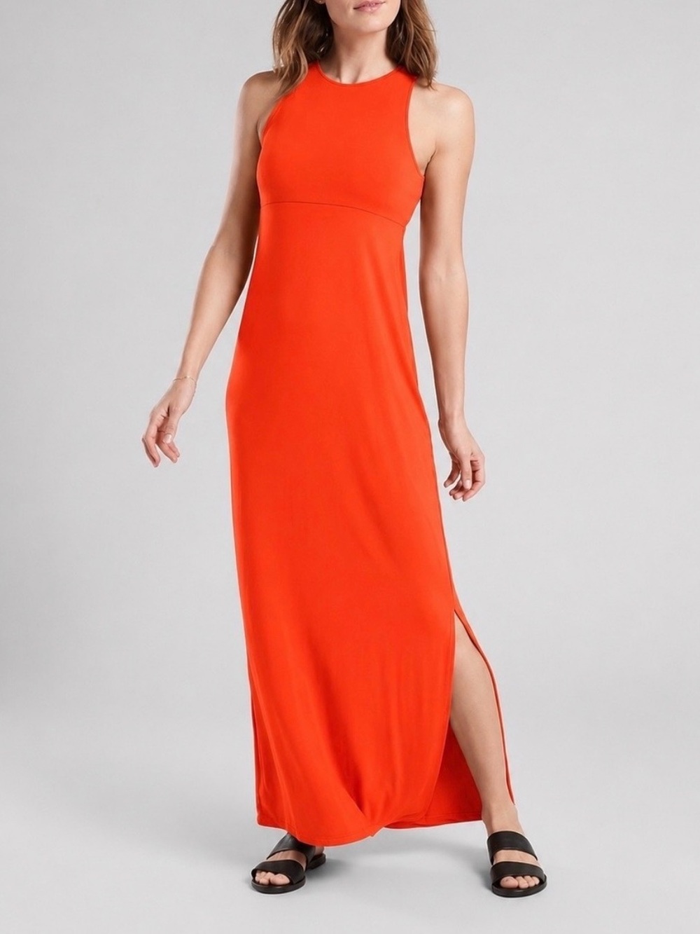 Athleta Bright Orange Santorini Maxi Dress